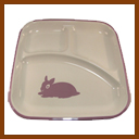 Assiette carrée Lapin, HANABLOMST